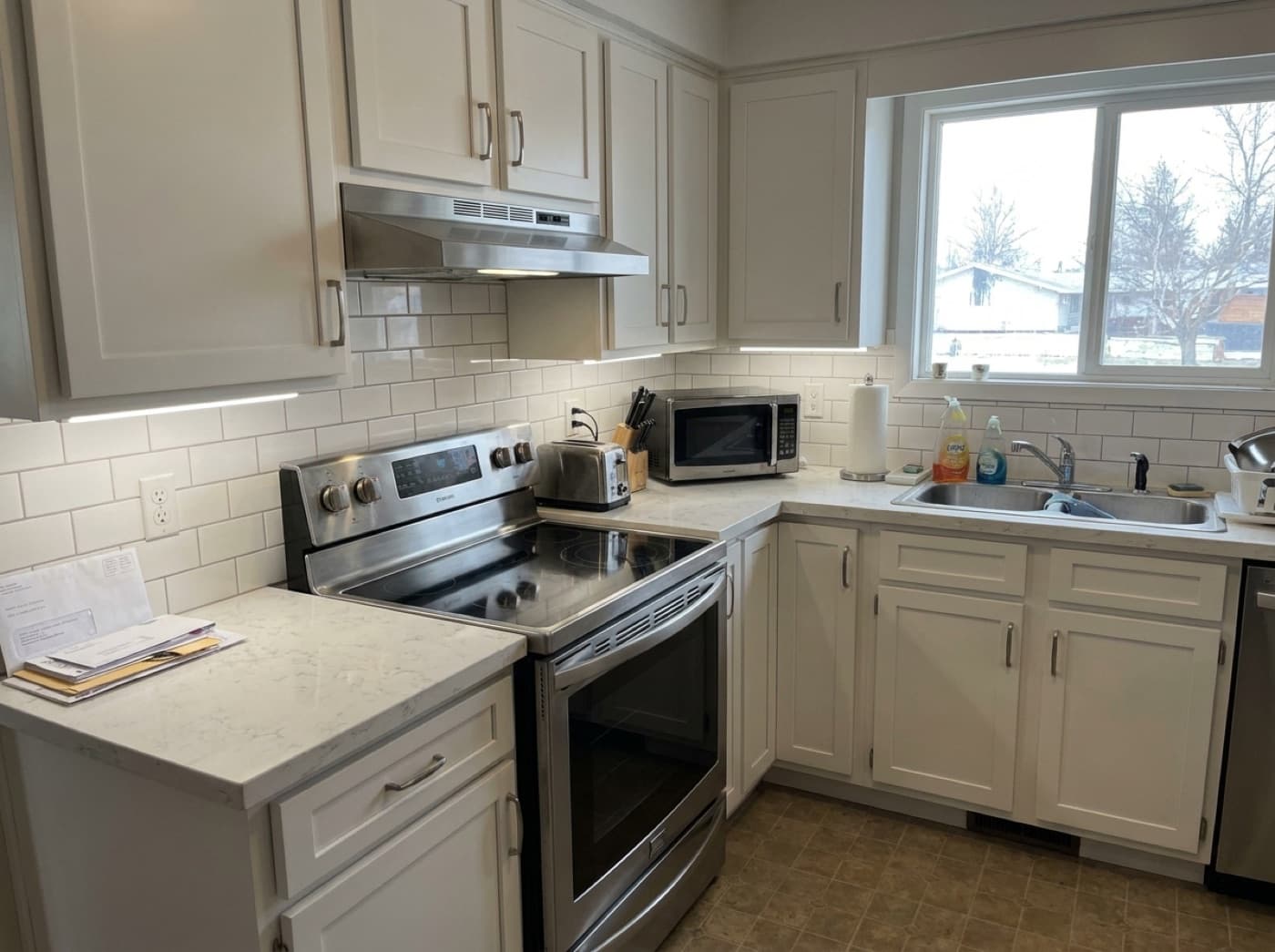 Completed kitchen remodeling work